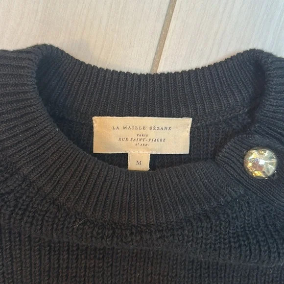 Sezane Gary Jumper Black - Size M - Picture 3 of 4